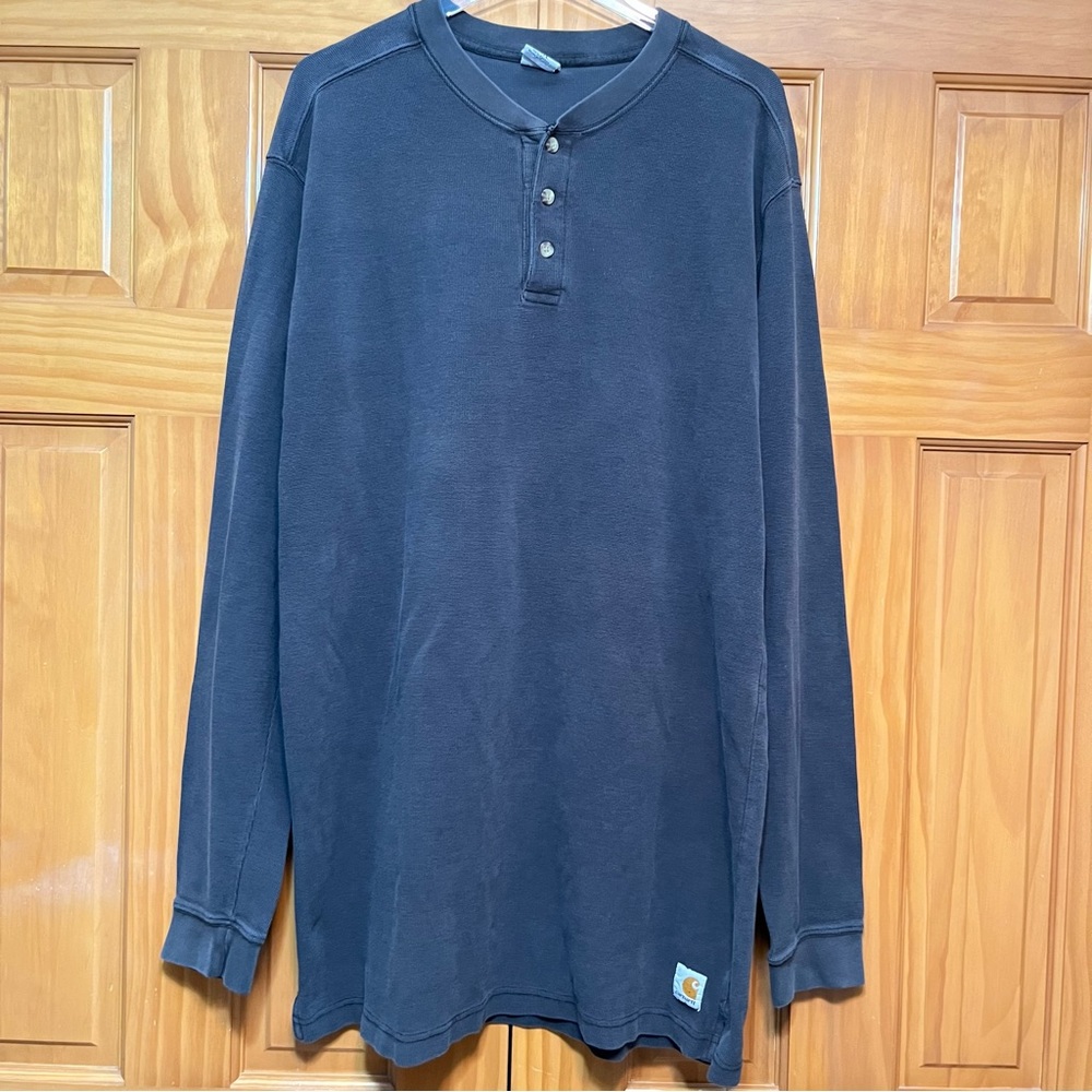 Carhartt Charcoal Gray Thermal Shirt Size Large Tall